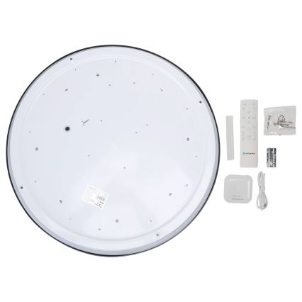Aigostar - LED Stmievateľné stropné svietidlo s ventilátorom MESH LED/40W/230V 2700-6500K čierna + diaľkové ovládanie
