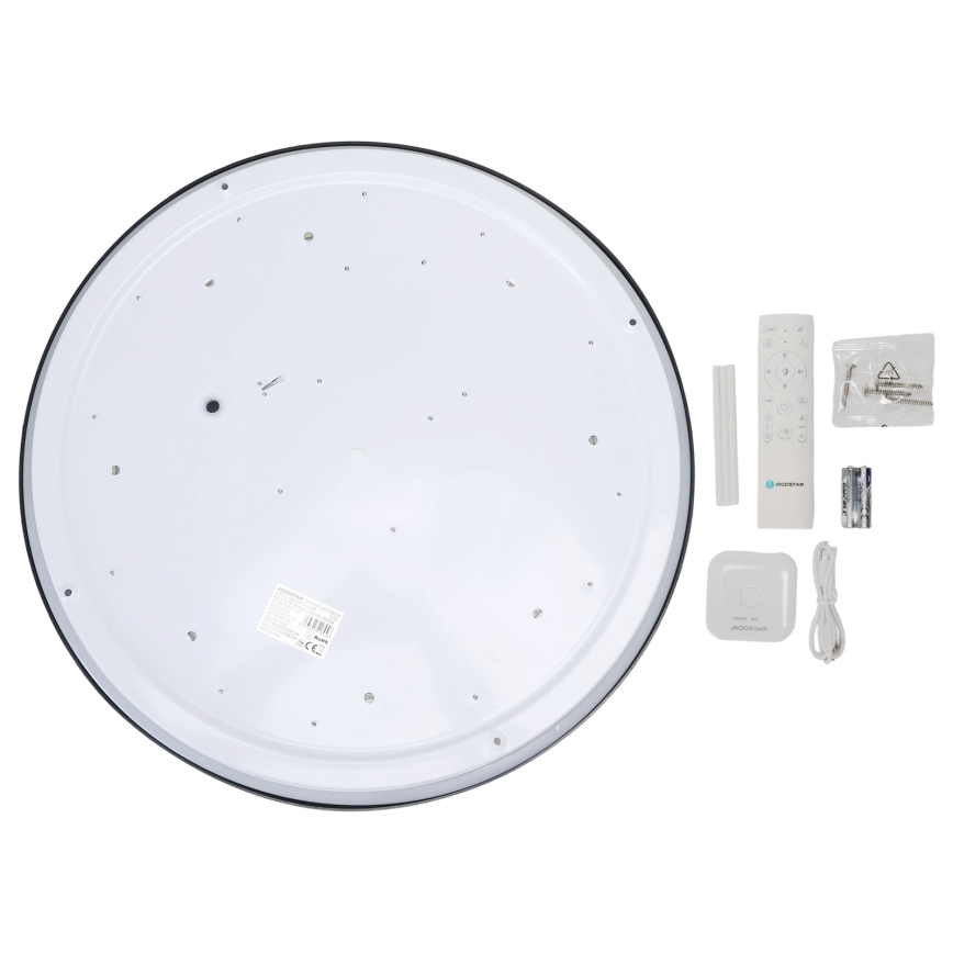 Aigostar - LED Stmievateľné stropné svietidlo s ventilátorom MESH LED/40W/230V 2700-6500K čierna + diaľkové ovládanie