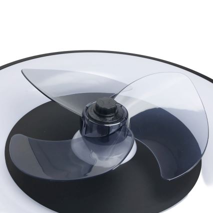 Aigostar - LED Stmievateľné stropné svietidlo s ventilátorom MESH LED/40W/230V 2700-6500K čierna + diaľkové ovládanie