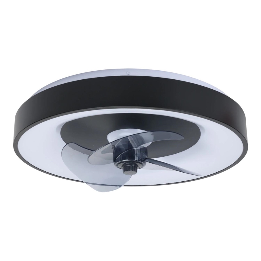 Aigostar - LED Stmievateľné stropné svietidlo s ventilátorom MESH LED/40W/230V 2700-6500K čierna + diaľkové ovládanie