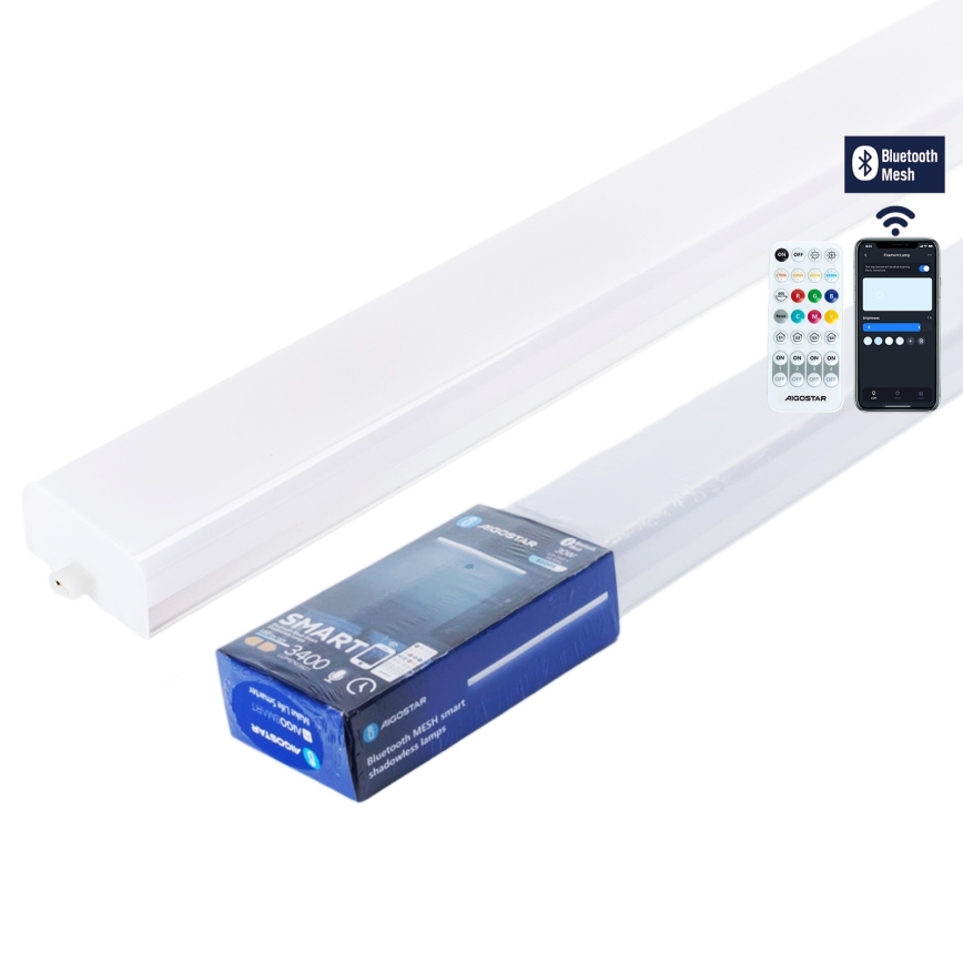 Aigostar - LED stmievateľné žiarivkové svietidlo MESH LED/30W/230V 6500K + diaľkové ovládanie