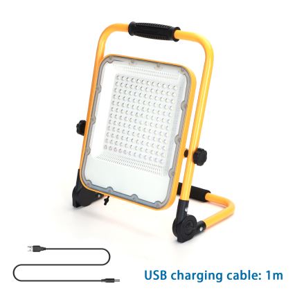 Aigostar - LED Stmievateľný nabíjací reflektor LED/100W/5V 6500K IP65 1500mAh