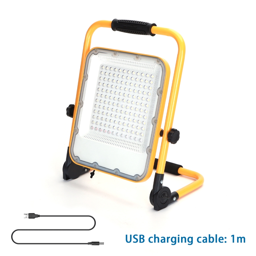 Aigostar - LED Stmievateľný nabíjací reflektor LED/100W/5V 6500K IP65 1500mAh