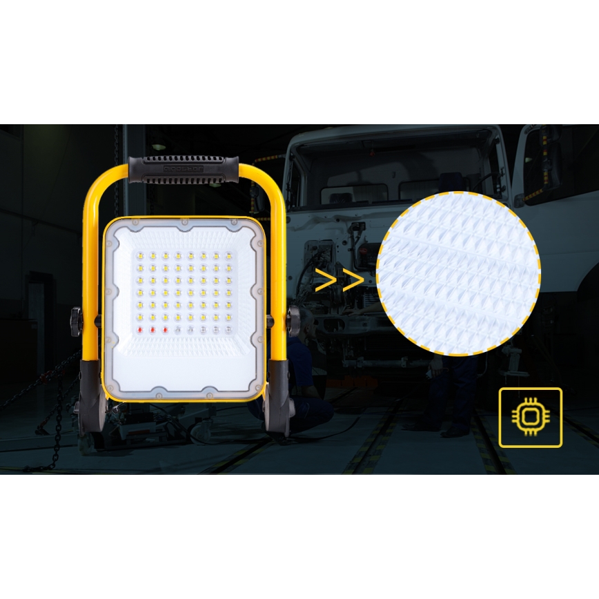 Aigostar - LED Stmievateľný nabíjací reflektor LED/100W/5V 6500K IP65 1500mAh