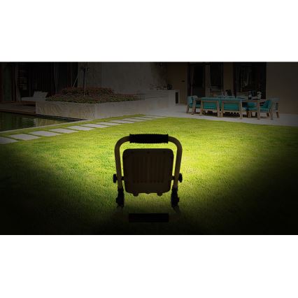 Aigostar - LED Stmievateľný nabíjací reflektor LED/100W/5V 6500K IP65 1500mAh