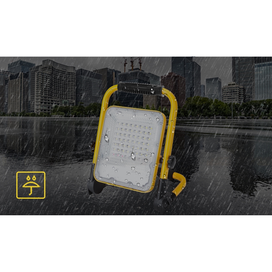 Aigostar - LED Stmievateľný nabíjací reflektor LED/100W/5V 6500K IP65 1500mAh