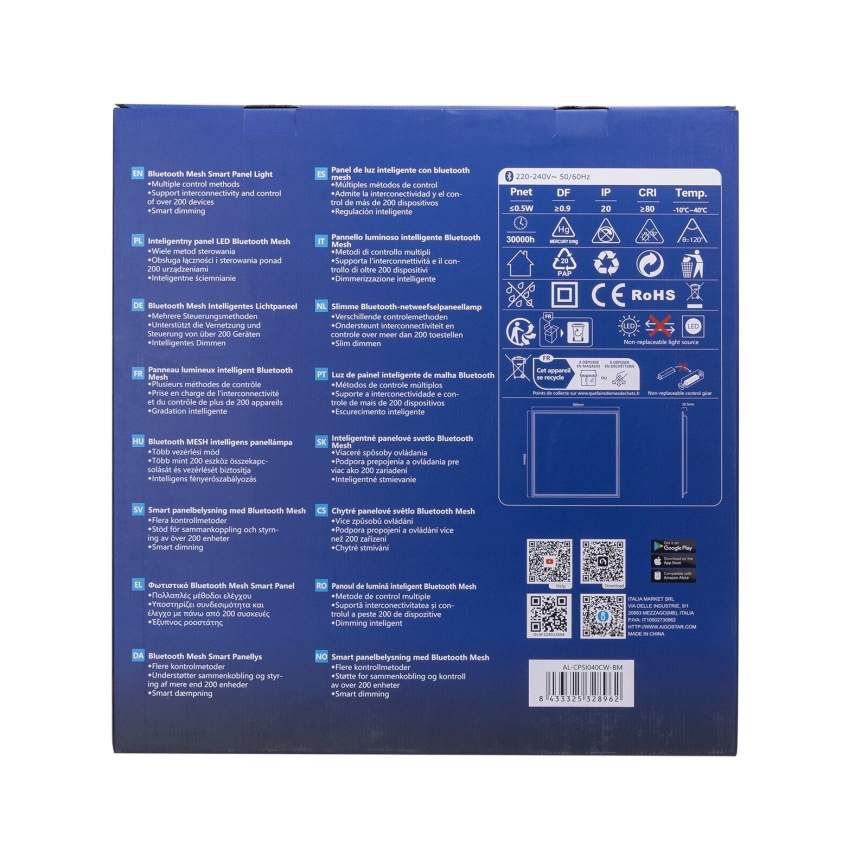 Aigostar - LED Stmievateľný podhľadový panel MESH LED/36W/230V 2700-6500K 60x60 cm