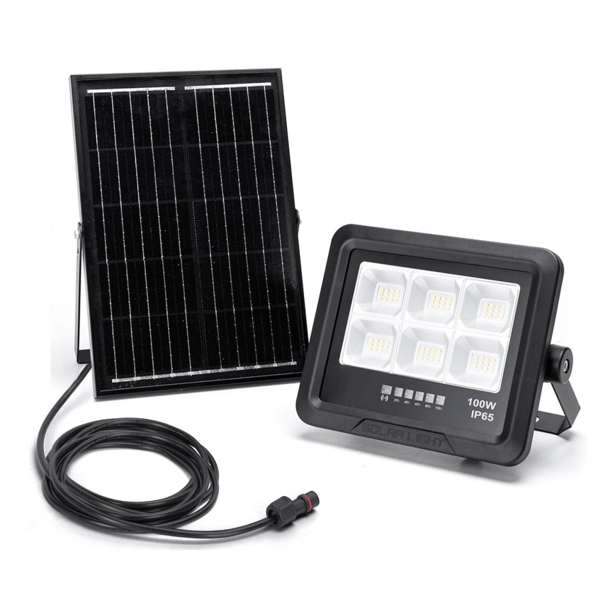 Aigostar - LED Stmievateľný solárny reflektor LED/100W/3,4V IP65 10000 mAh + diaľkové ovládanie