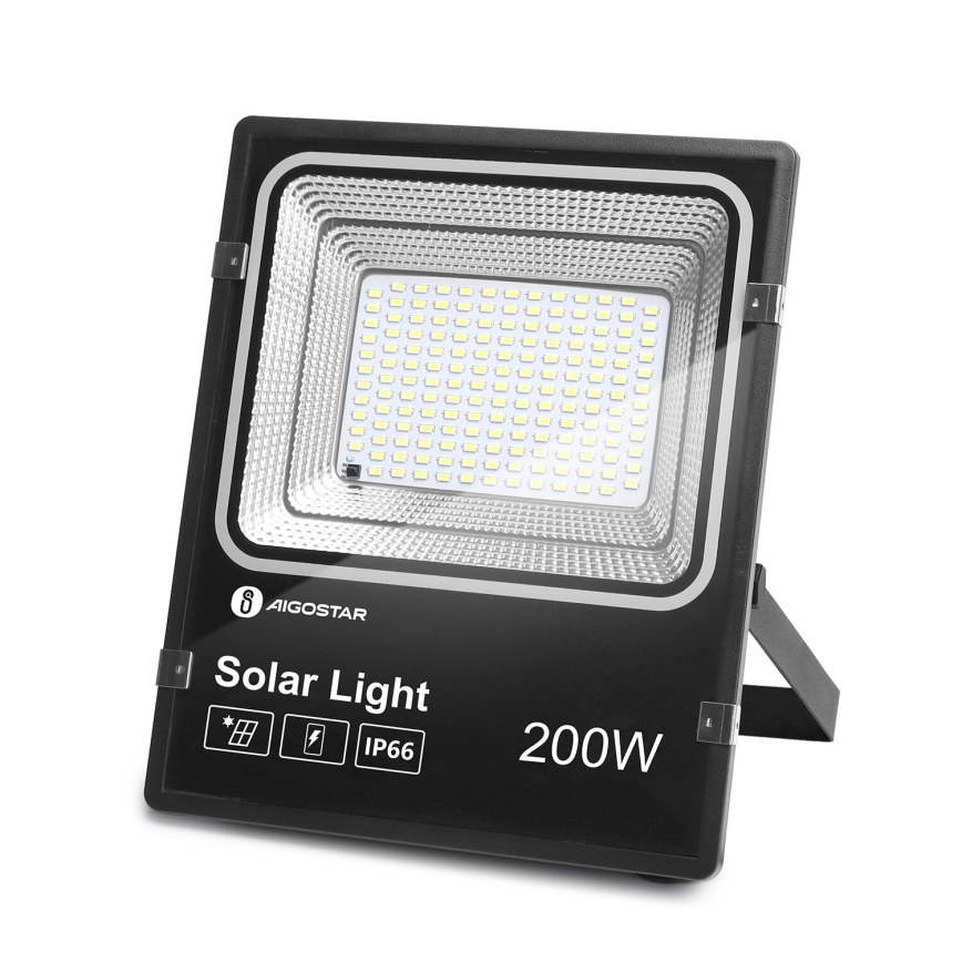 Aigostar - LED Stmievateľný solárny reflektor LED/200W/3,2V IP66 15000 mAh + diaľkové ovládanie