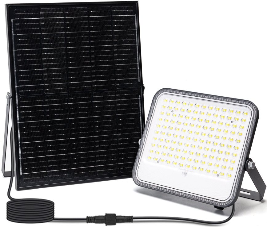 Aigostar - LED Stmievateľný solárny reflektor LED/200W/3,4V 3000/4000/6500K IP66 16000 mAh + diaľkové ovládanie