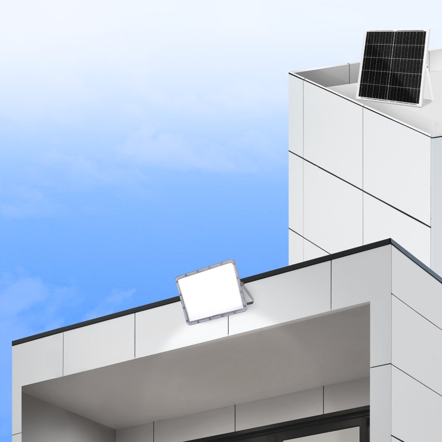 Aigostar - LED Stmievateľný solárny reflektor LED/200W/3,4V IP65 + diaľkové ovládanie