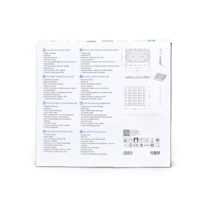 Aigostar - LED Stmievateľný solárny reflektor LED/200W/3,4V IP65 + diaľkové ovládanie