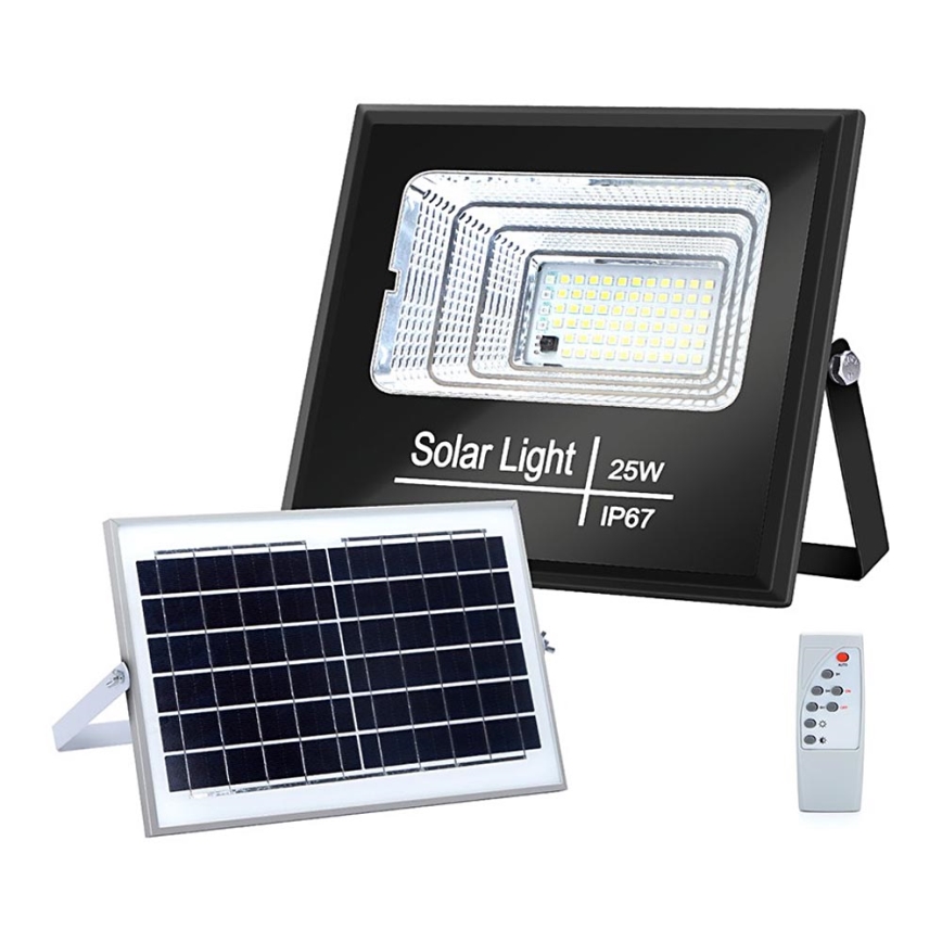 Aigostar - LED Stmievateľný solárny reflektor LED/25W/3,2V IP67 5000 mAh + diaľkové ovládanie