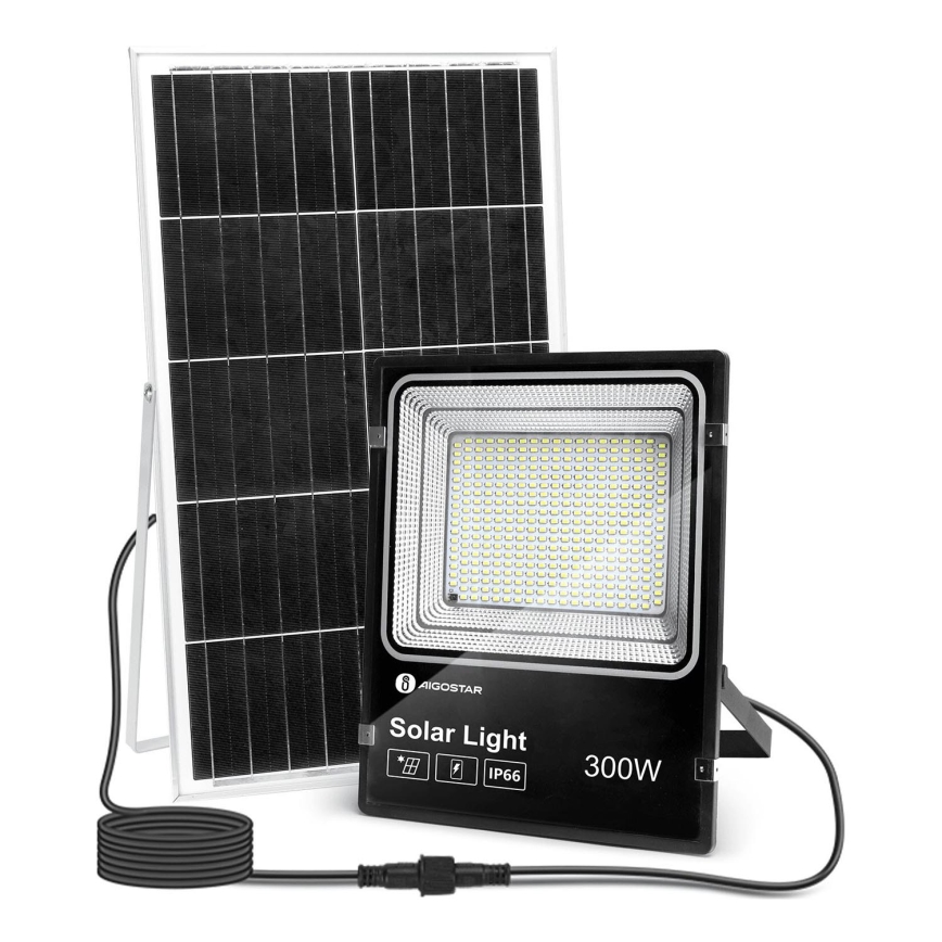 Aigostar - LED Stmievateľný solárny reflektor LED/300W/3,2V IP66 25000 mAh + diaľkové ovládanie