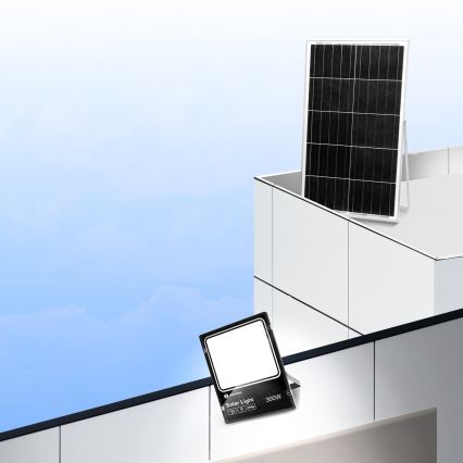 Aigostar - LED Stmievateľný solárny reflektor LED/300W/3,2V IP66 25000 mAh + diaľkové ovládanie