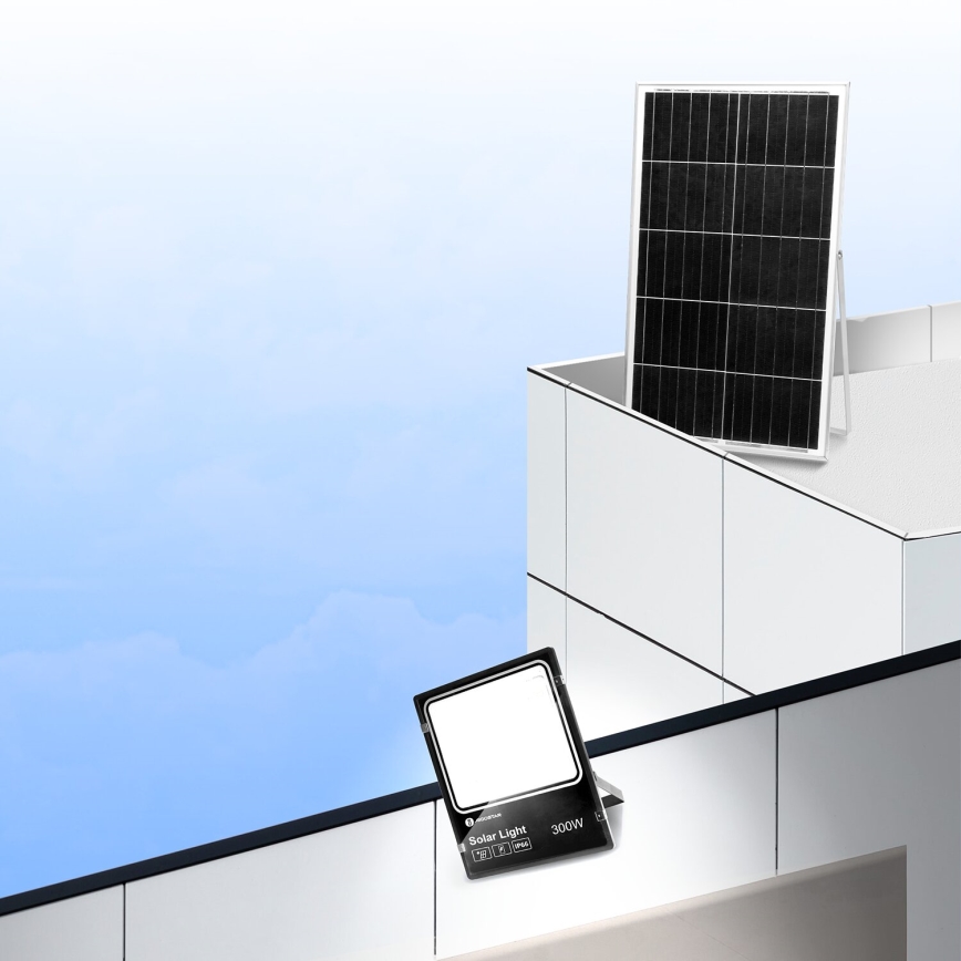 Aigostar - LED Stmievateľný solárny reflektor LED/300W/3,2V IP66 25000 mAh + diaľkové ovládanie