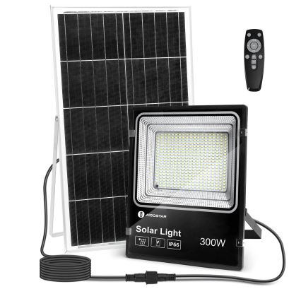 Aigostar - LED Stmievateľný solárny reflektor LED/300W/3,2V IP66 25000 mAh + diaľkové ovládanie