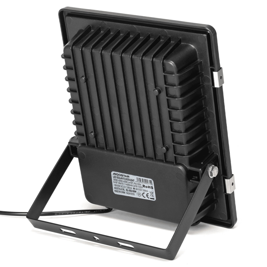 Aigostar - LED stmievateľný solárny reflektor LED/50W/3,2V 1200mAh 3000K/4000K/6500K IP66 + diaľkové ovládanie