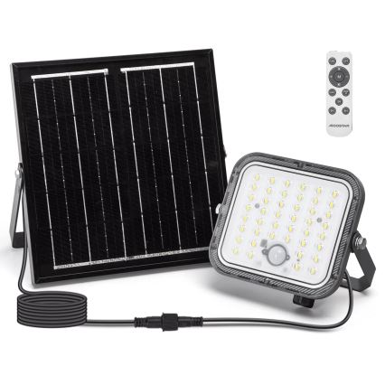 Aigostar - LED stmievateľný solárny reflektor so senzorom LED/80W/3,4V 6500K IP66 4000 mAh + diaľkové ovládanie