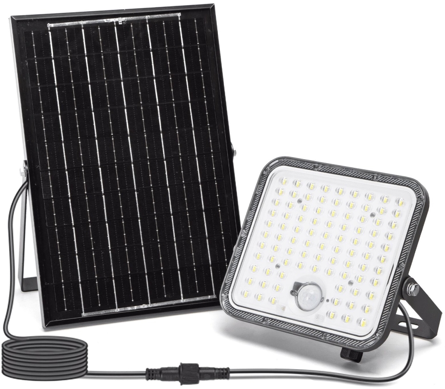 Aigostar - LED Stmievateľný solárny reflektor so senzorom LED/120W/3,4V 6500K IP66 8000 mAh + diaľkové ovládanie