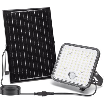 Aigostar - LED Stmievateľný solárny reflektor so senzorom LED/120W/3,4V 6500K IP66 + diaľkové ovládanie