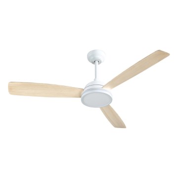 Aigostar - LED Stmievateľný stropný ventilátor LED/20W/230V 2700-6500K 132cm biela/béžová + diaľkové ovládanie