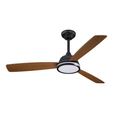 Aigostar - LED Stmievateľný stropný ventilátor LED/20W/230V 2700-6500K 132cm hnedá + diaľkové ovládanie