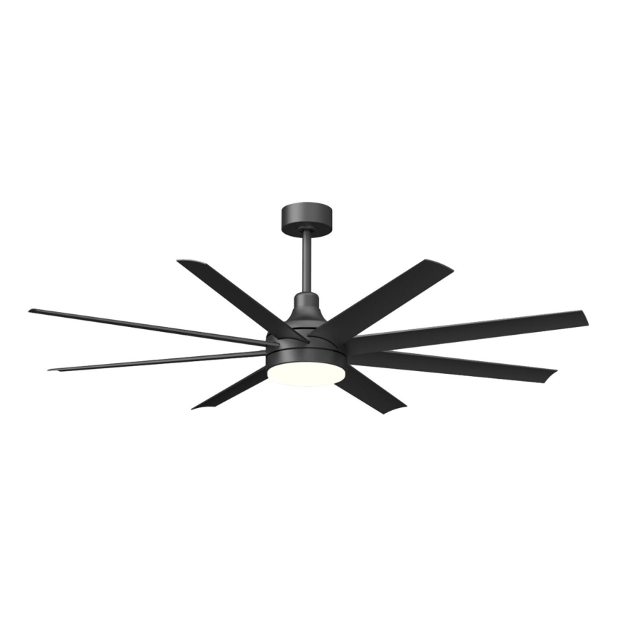 Aigostar - LED Stmievateľný stropný ventilátor LED/24W/230V 2700-6500K 165cm čierna + diaľkové ovládanie