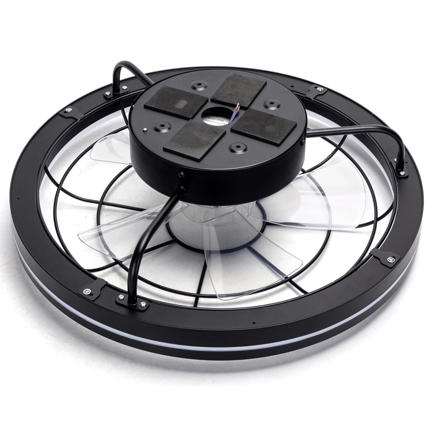 Aigostar - LED Stmievateľný stropný ventilátor LED/40W/230V 2700-6500K pr. 48 cm + diaľkové ovládanie čierna