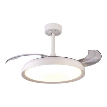 Aigostar - LED Stmievateľný stropný ventilátor LED/50W/230V 2700-6500K 106cm biela + diaľkové ovládanie
