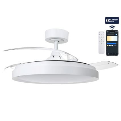 Aigostar - LED stmievateľný stropný ventilátor LED/50W/230V 2700-6500K pr. 106cm biela + diaľkové ovládanie