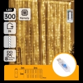 Aigostar - LED stmievateľný vianočný reťaz 300xLED/8 funkcií USB 6x3m teplá biela + diaľkové ovládanie
