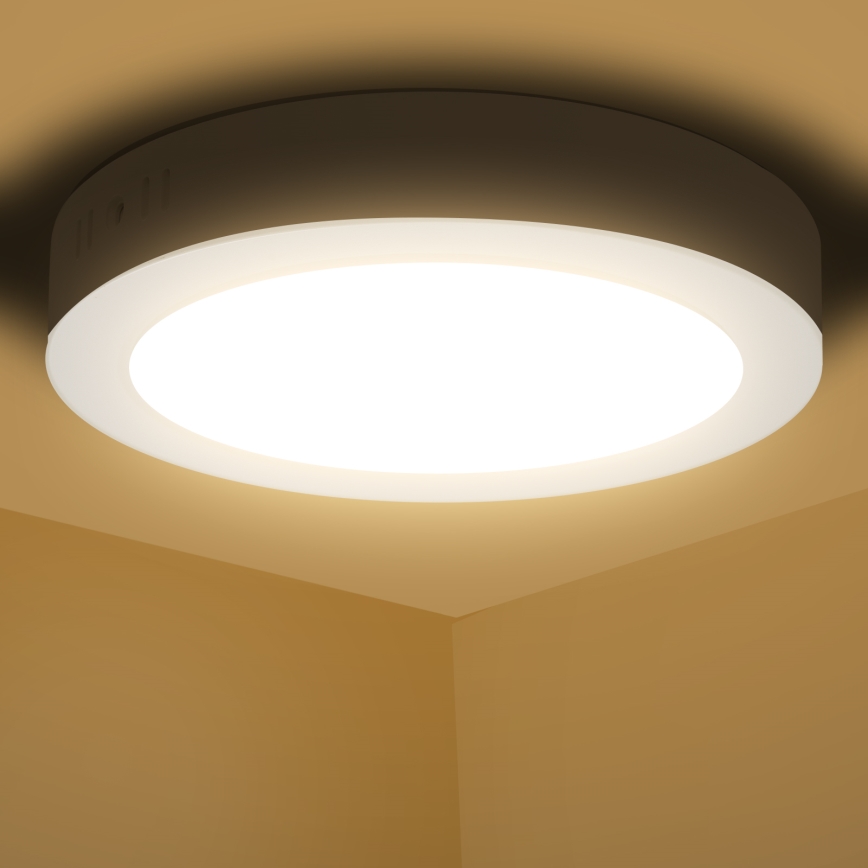 Aigostar - LED Stropné prisadené svietidlo LED/12W/230V pr. 17,4 cm 3000K biela