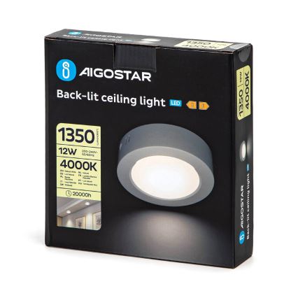 Aigostar - LED Stropné prisadené svietidlo LED/12W/230V pr. 17,4 cm 4000K biela