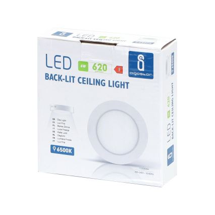 Aigostar - LED Stropné prisadené svietidlo LED/6W/230V pr. 12,3 cm 3000K biela
