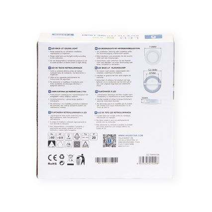 Aigostar - LED Stropné prisadené svietidlo LED/6W/230V pr. 12,3 cm 3000K biela