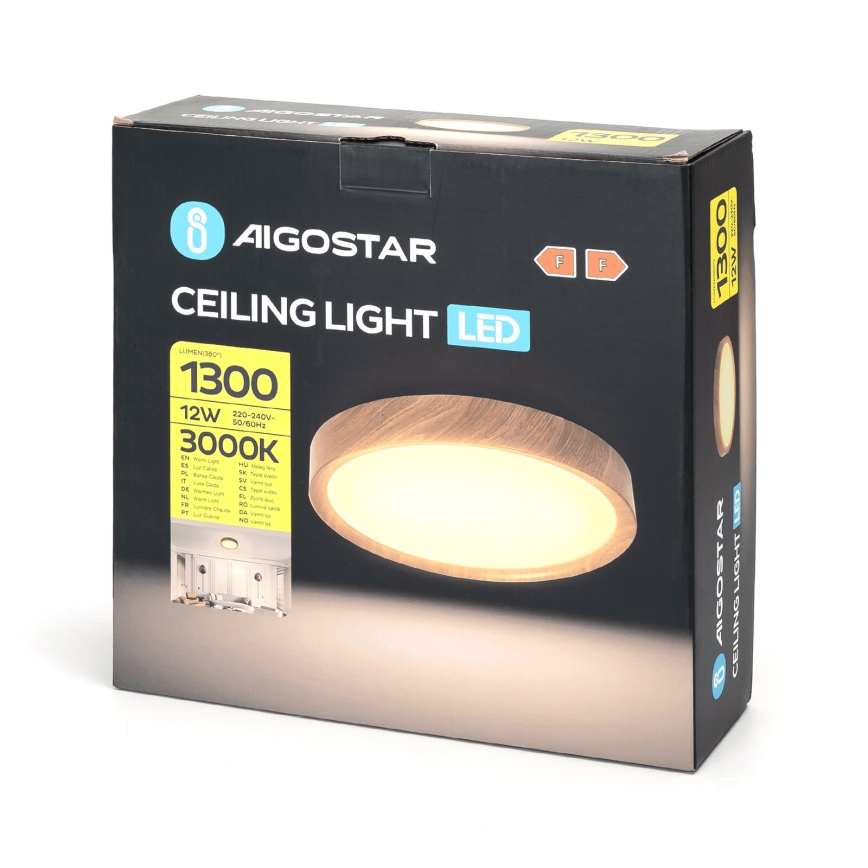 Aigostar - LED Stropné svietidlo LED/12W/230V 3000K pr. 26,3 cm