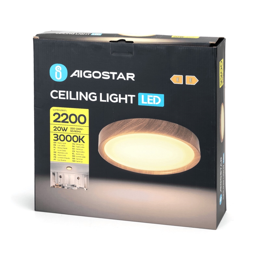 Aigostar - LED Stropné svietidlo LED/20W/230V 3000K pr. 33,7 cm