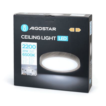 Aigostar - LED Stropné svietidlo LED/20W/230V 6500K pr. 33,7 cm