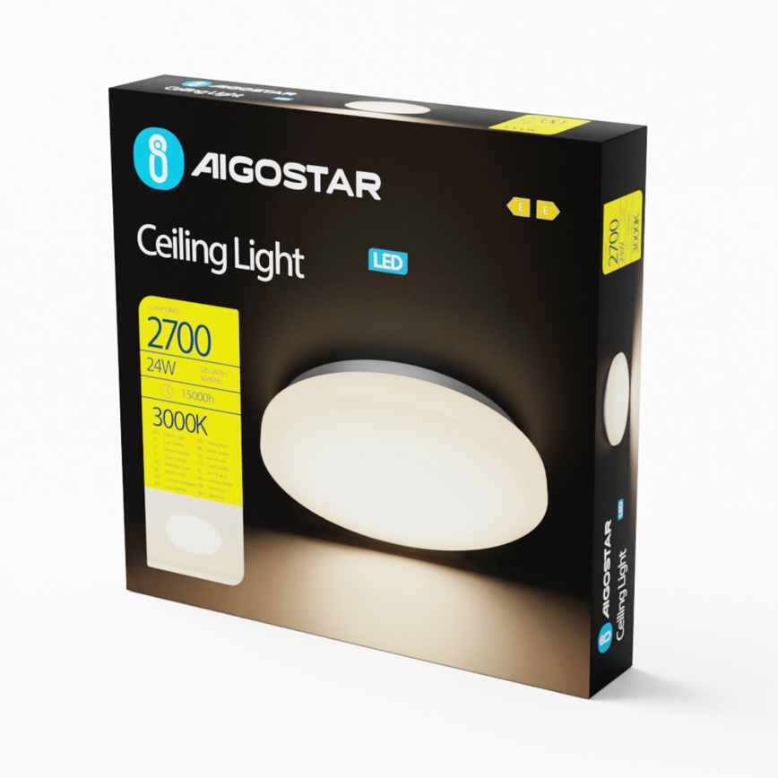 Aigostar - LED Stropné svietidlo LED/24W/230V 3000K