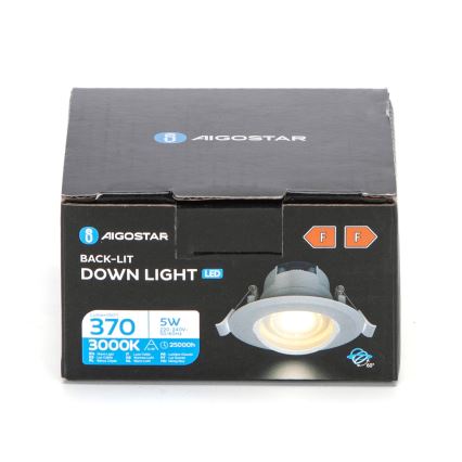 Aigostar - LED Stropné svietidlo LED/5W/230V 3000K pr. 8,5 cm biele