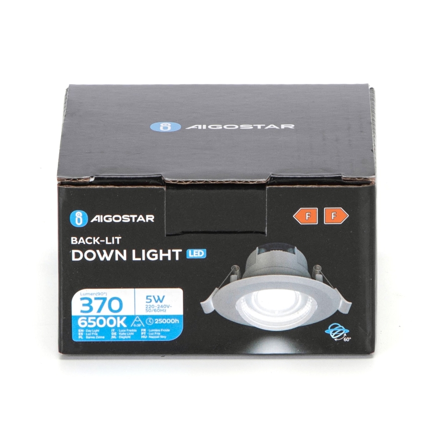 Aigostar - LED Stropné svietidlo LED/5W/230V 6500K pr. 8,5 cm biele