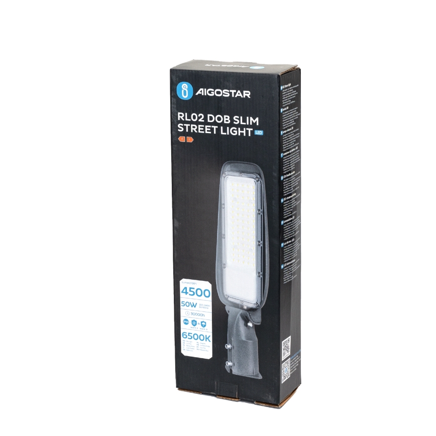 Aigostar - LED uličné svietidlo SLIM LED/50W/230V 6500K IP65