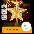 Aigostar - LED vianočná dekorácia 10xLED/3xAA teplá biela hviezda