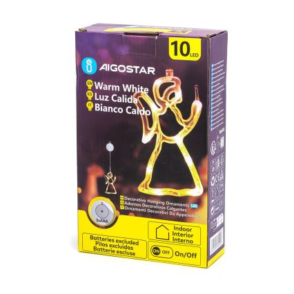 Aigostar - LED Vianočná dekorácia LED/3xAAA anjelik 21cm