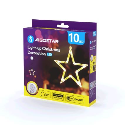 Aigostar - LED Vianočná dekorácia LED/3xAAA hviezda 19cm