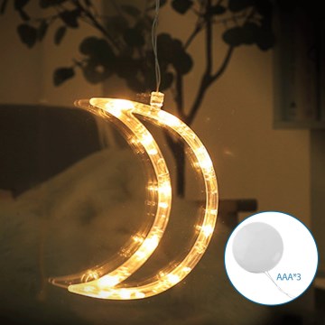 Aigostar - LED Vianočná dekorácia LED/3xAAA mesiac 18,5cm