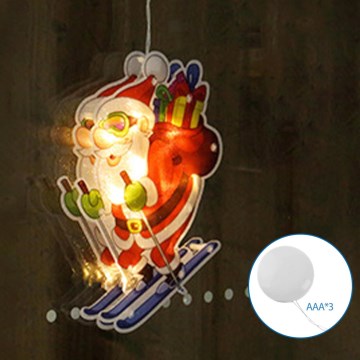 Aigostar - LED Vianočná dekorácia LED/3xAAA Santa na lyžiach 23cm