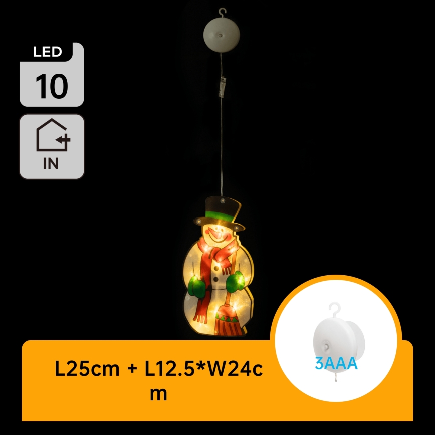 Aigostar - LED Vianočná dekorácia LED/3xAAA snehuliak 25cm