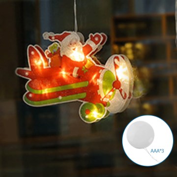 Aigostar - LED Vianočná dekorácia LED/3xAAA vianočné lietadlo 17cm